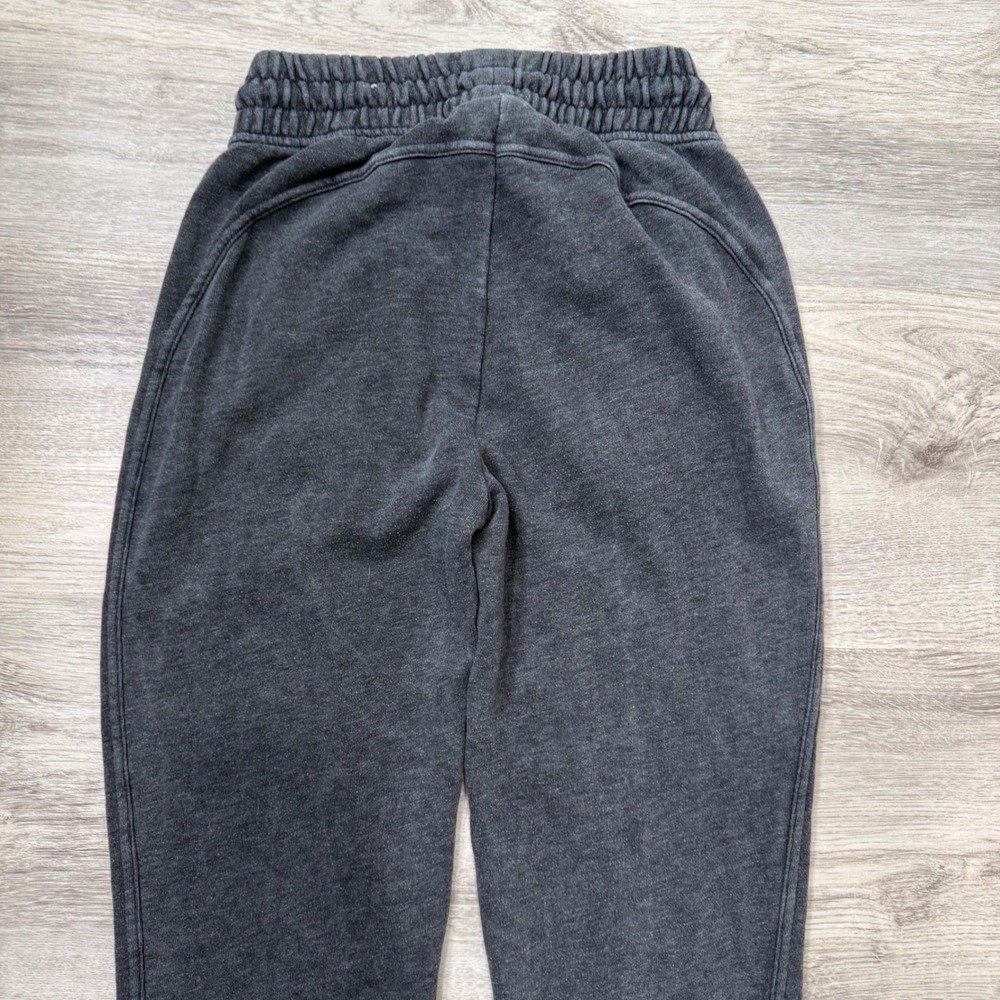 PINK Victorias Secret Charcoal Gray Acid Wash Ankle Zip Joggers XS - Picture 9 of 11